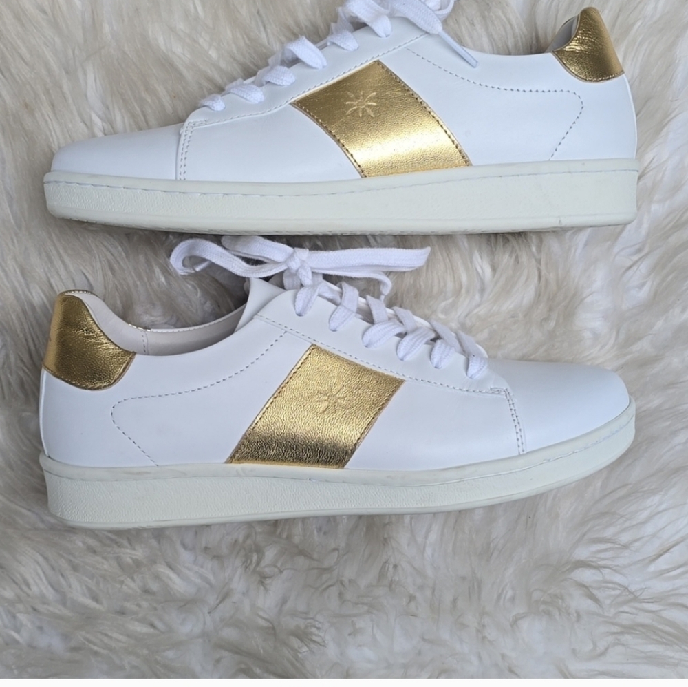 Joyasol Paisley white gold sneakers 37 6.5-7 - Picture 6 of 15